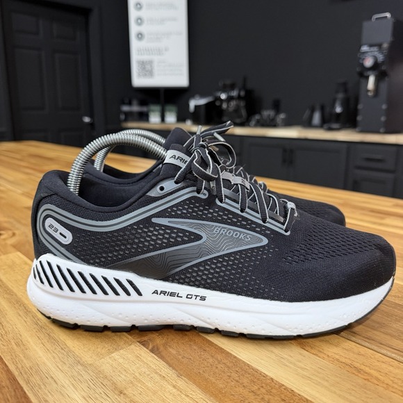 Brooks Shoes - Brooks Ariel GTS 23 Womens Size 10 Black White Athletic Running Shoes Sneakers